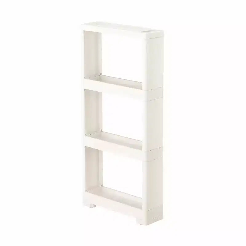 JEJ Astage 3 Tier Slim Wagon MultiPurpose Storage with Wheels Space saving Standard Height White