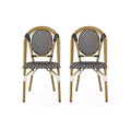 Christopher Knight Home Remi 2pk Outdoor French Cafe Chairs: UV & Water-Resistant, Aluminum Frame
