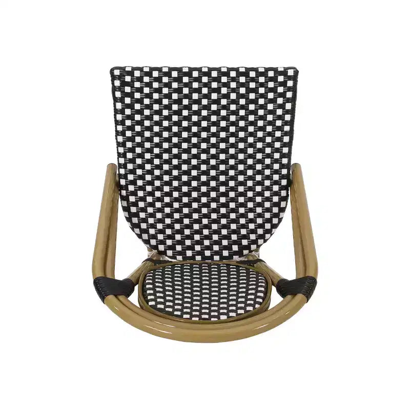 Christopher Knight Home Lot de 2 chaises de café d'extérieur françaises Remi : Résistantes aux UV et à l'eau, cadre en aluminium