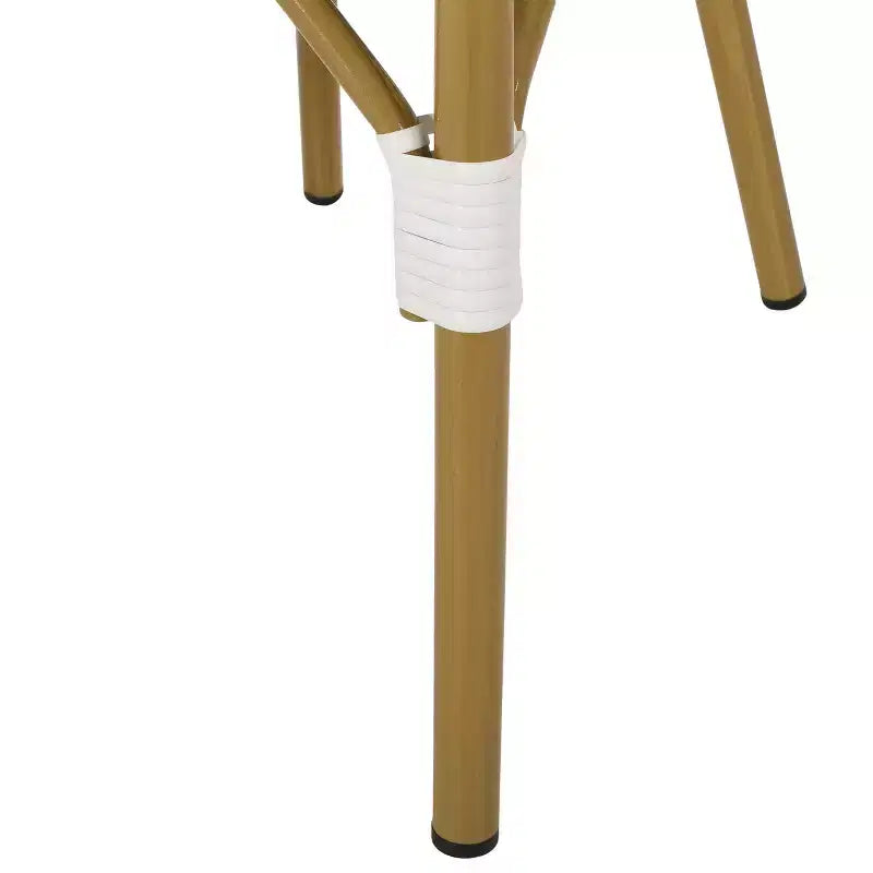 Christopher Knight Home Elize, lot de 2 chaises de café d'extérieur de style français – Bleu/Blanc/Bambou