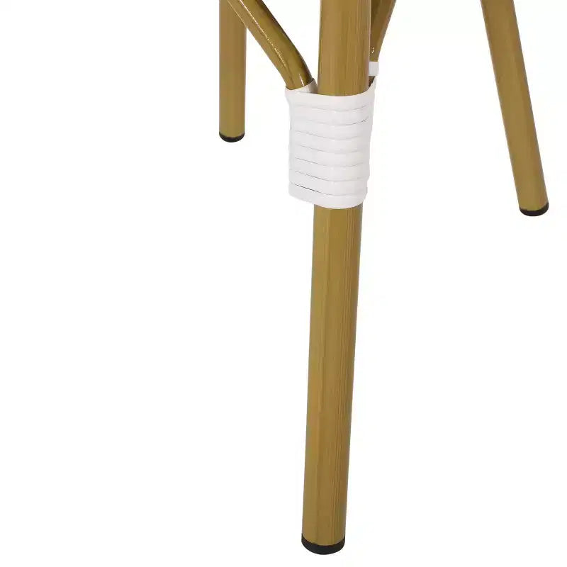 Christopher Knight Home Remi Lot de 2 chaises de café d'extérieur - Bleu/blanc/bambou