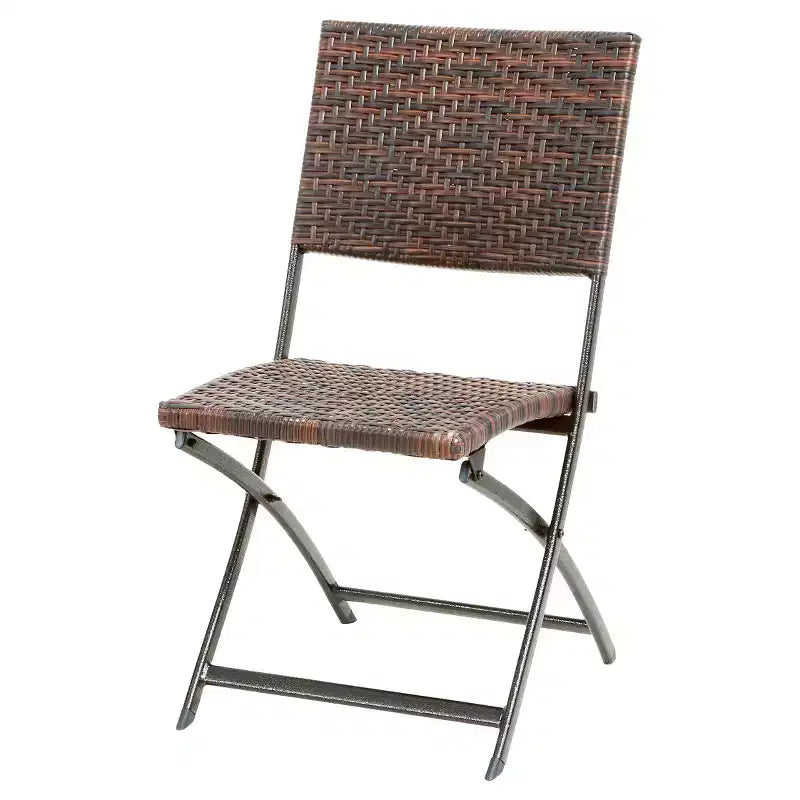 El Paso Set of 2 Wicker Patio Folding Chairs: Weather-Resistant, UV-Protected - Christopher Knight Home