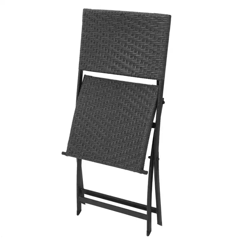 Lot de 4 chaises pliantes de patio en osier El Paso : Résistantes aux intempéries, protégées contre les UV - Christopher Knight Home