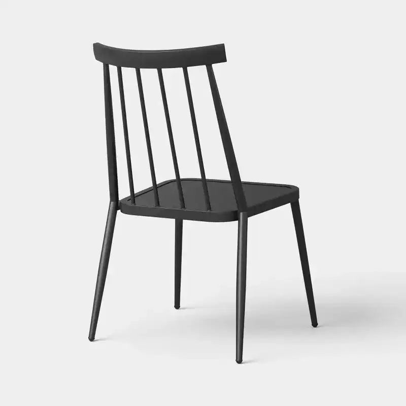 Chaise empilable Windsor sans accoudoirs pour salle à manger d'extérieur, noire - Threshold™