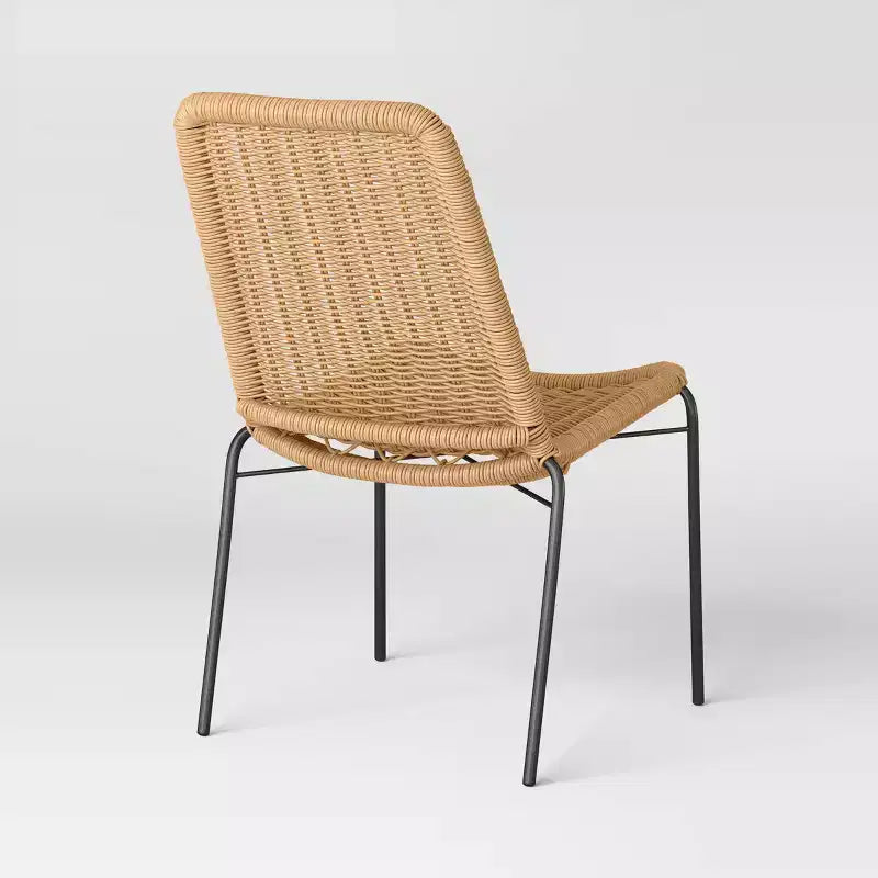 Lot de 4 chaises de salle à manger de terrasse en osier sans accoudoirs marron - Threshold™