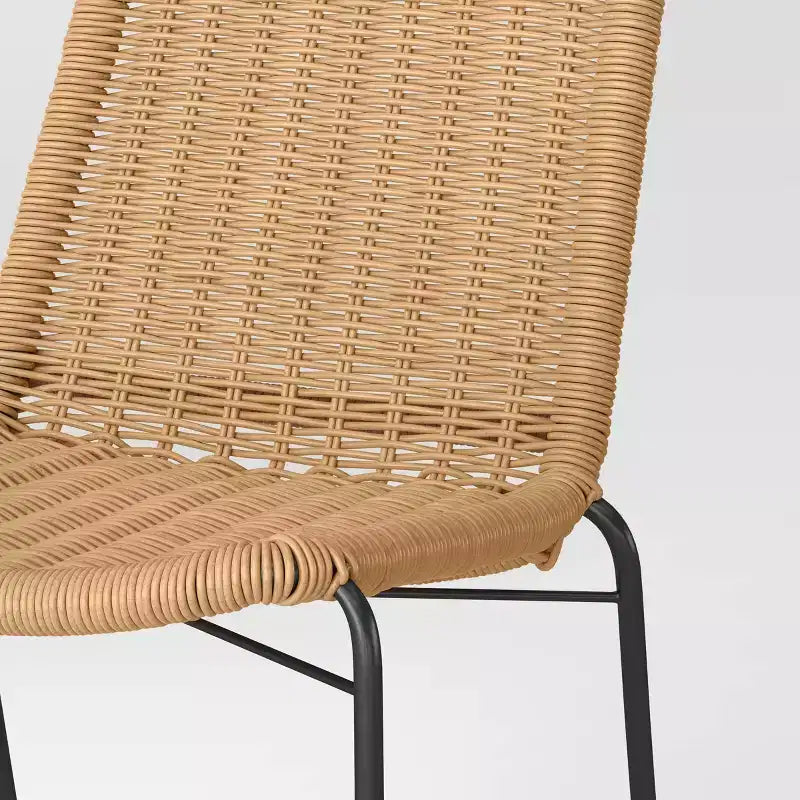 Lot de 4 chaises de salle à manger de terrasse en osier sans accoudoirs marron - Threshold™