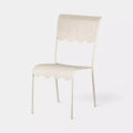 Scallop Slat Outdoor Armless Patio Dining Stacking Chair Cream - Room Essentials™