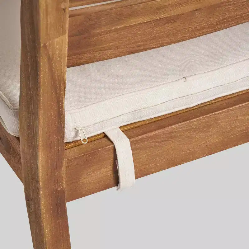Chaises de salle à manger Nestor en bois d'acacia (lot de 2) : Coussins résistants à l'eau, Christopher Knight Home