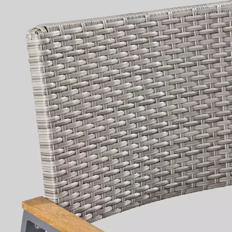 Chaises de salle à manger Luton 2 places en osier et aluminium pour patio – Gris – Christopher Knight Home