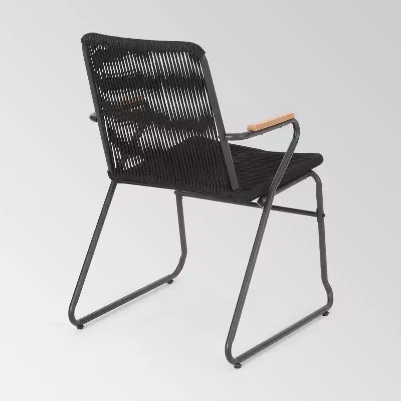 Moonstone - Lot de 2 fauteuils de club modernes en résine tressée : Cadre en fer résistant aux intempéries - Christopher Knight Home