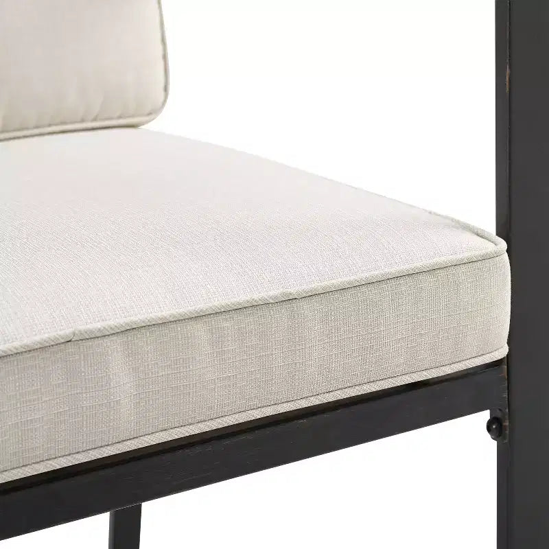 Chaise de salle à manger d'extérieur Kaplan 2 places avoine/bronze huilé - Crosley