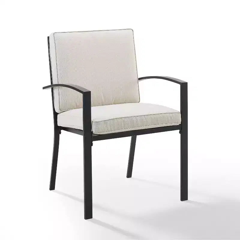 Chaise de salle à manger d'extérieur Kaplan 2 places avoine/bronze huilé - Crosley