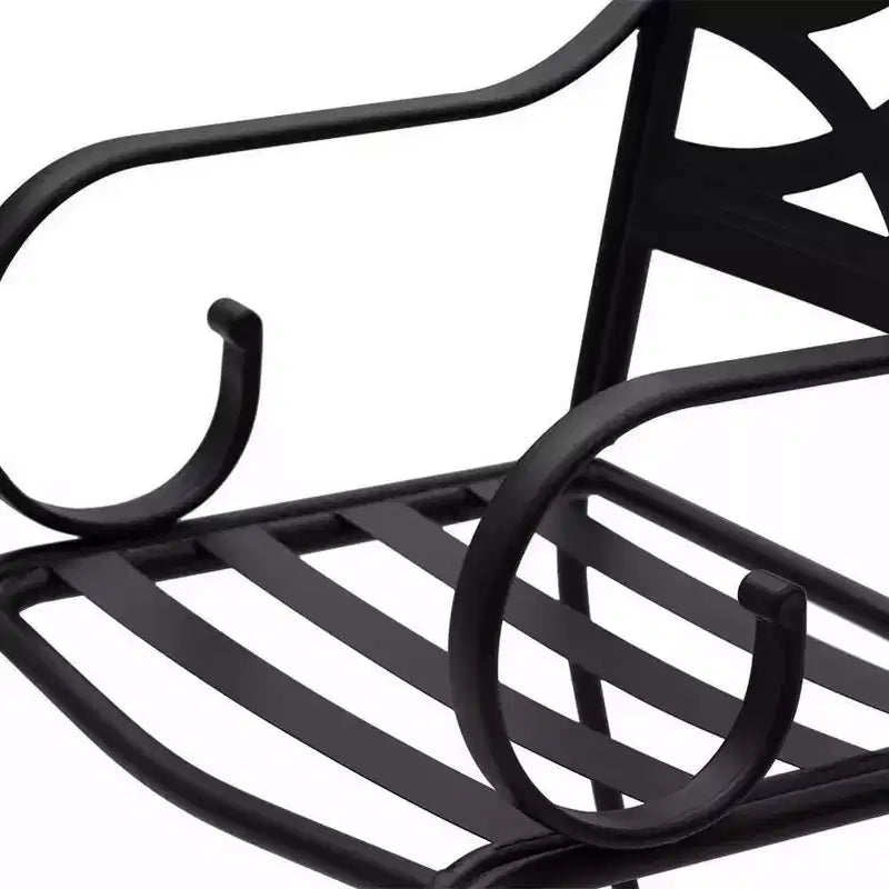 Lot de 2 chaises de salle à manger d'extérieur avec coussins épais d'assise et de dossier et cadre en métal - Captiva Designs