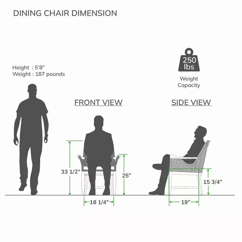 Ensemble de 2 chaises de salle à manger d'extérieur en teck Sonoma Lane Quinlan avec coussin à fermeture éclair