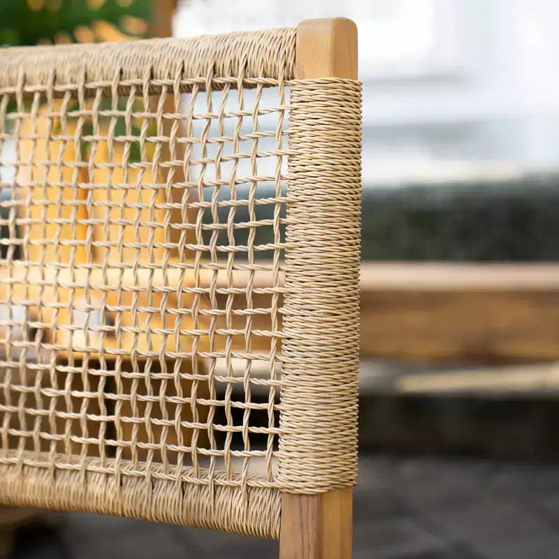 Sonoma Lane Sterling Chaises de salle à manger d'extérieur 2 pièces en teck miel – Résistantes aux intempéries, sans accoudoirs