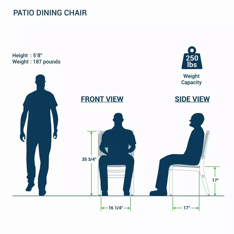 Sonoma Lane Sterling Chaises de salle à manger d'extérieur 2 pièces en teck miel – Résistantes aux intempéries, sans accoudoirs