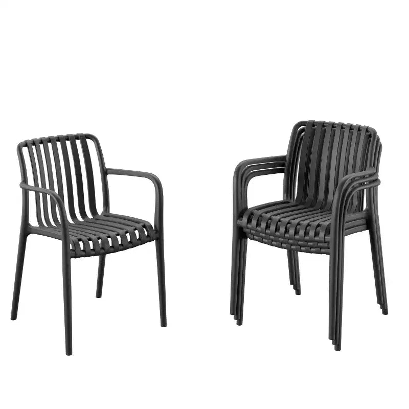Amazonia Barra 4pc Patio Dining Chair Set Black