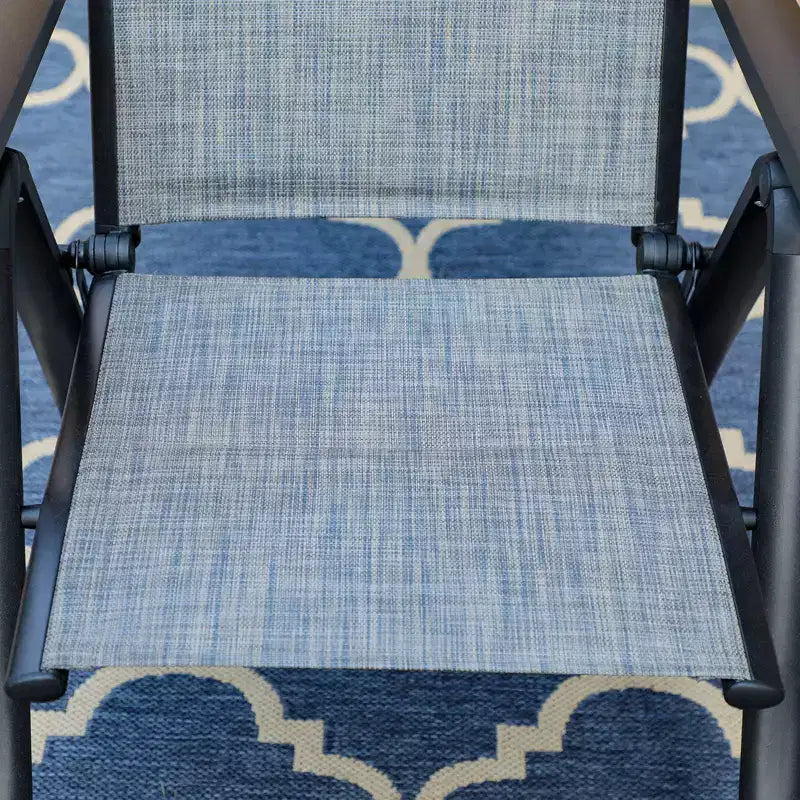 Lot de 2 chaises de salle à manger d'extérieur rembourrées en textilène