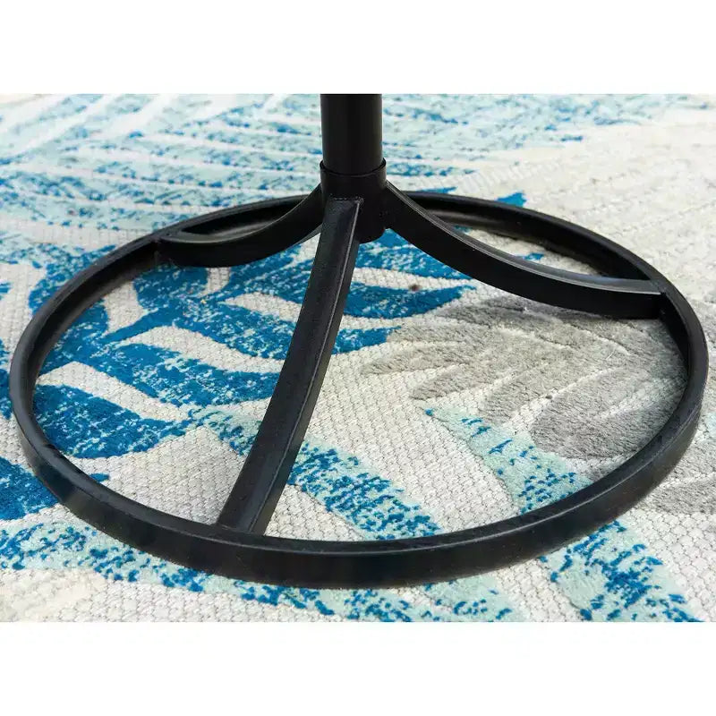 Lot de 2 chaises de terrasse rembourrées en acier pivotantes à 360° - Captiva Designs : dossier en toile, résistantes aux intempéries