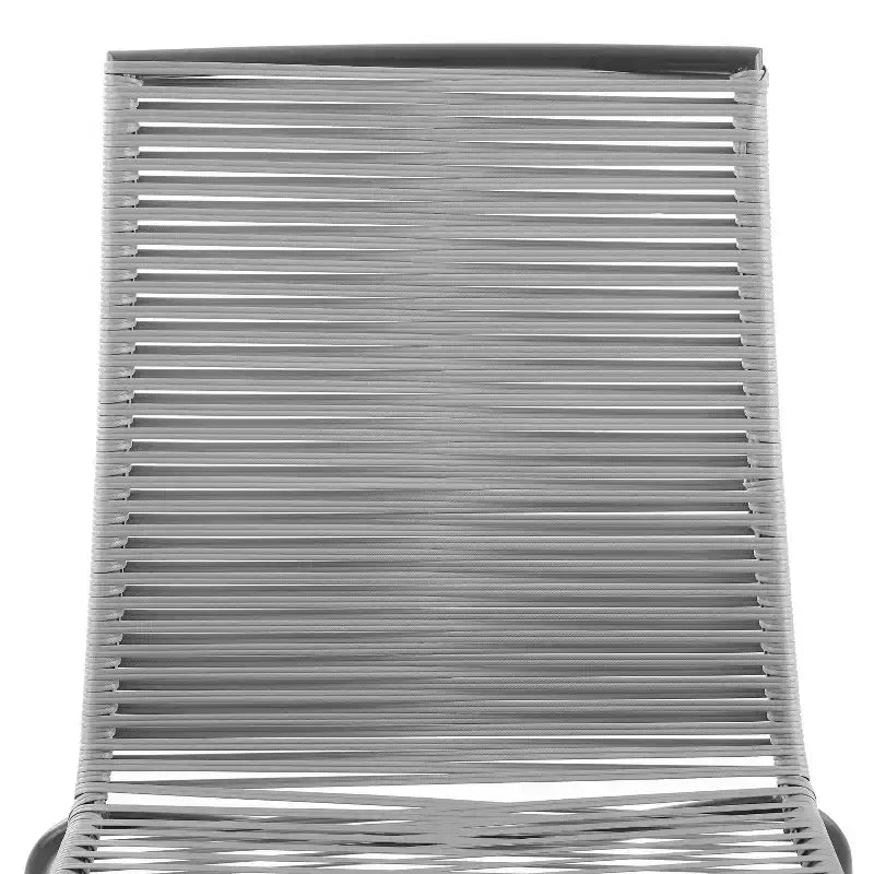 Lot de 2 chaises empilables en osier d'extérieur Fenton - Gris - Crosley