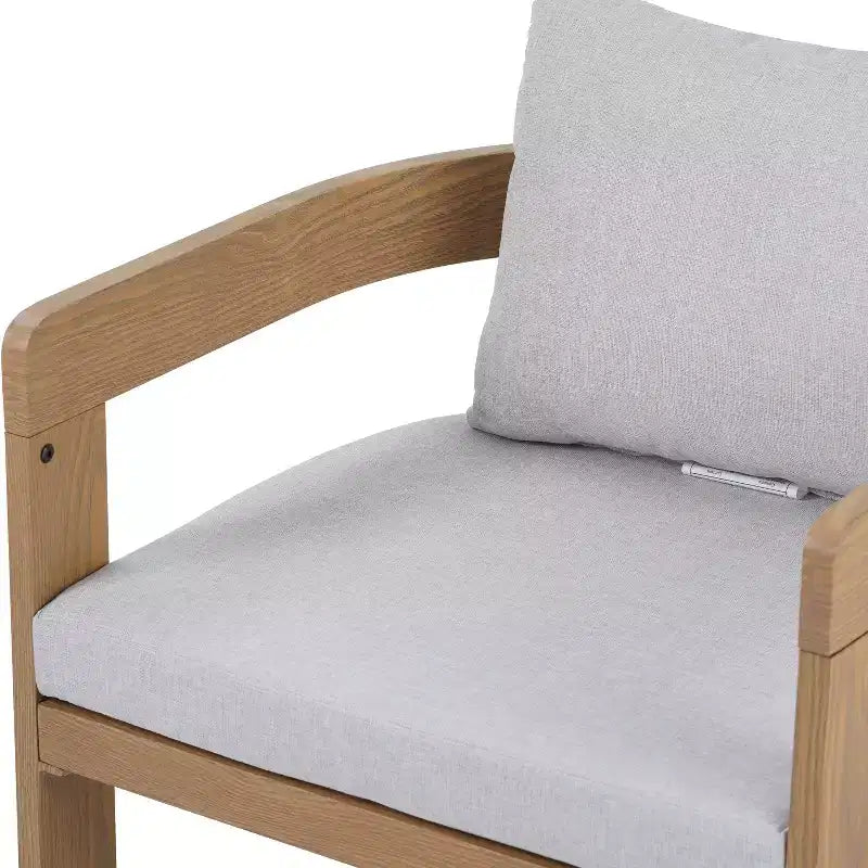 Christopher Knight Home Landon, chaises de salle à manger modernes en aluminium rembourrées, finition grain de bois (lot de 2)