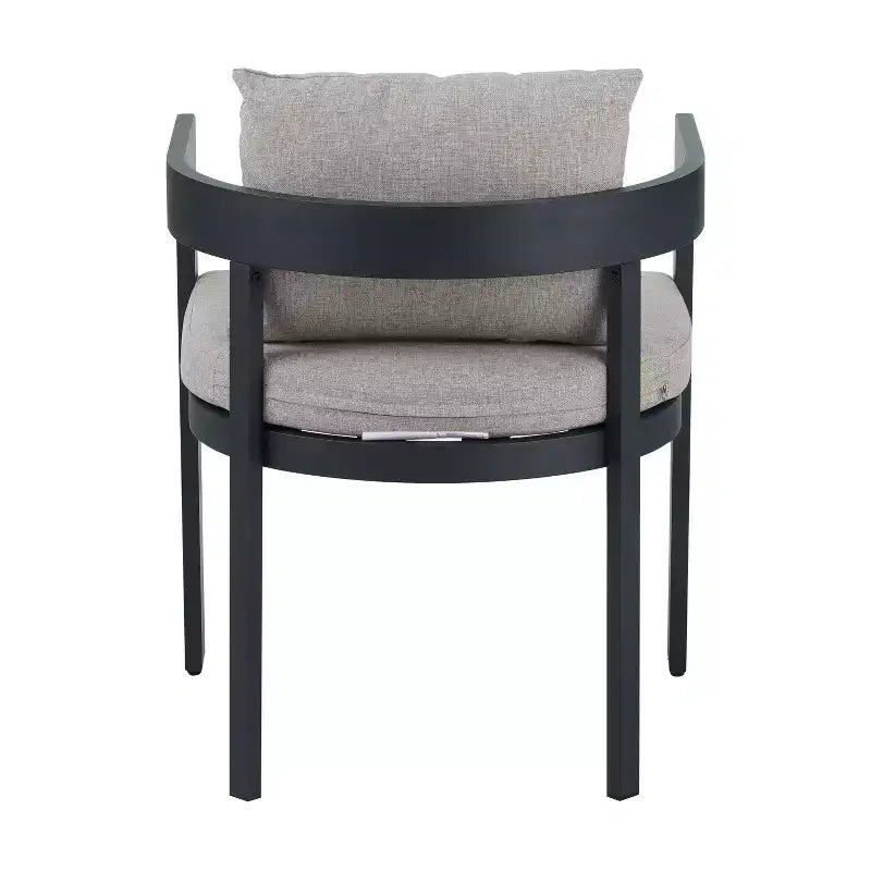 Christopher Knight Home Landon, chaises de salle à manger modernes en aluminium rembourrées, finition grain de bois (lot de 2)