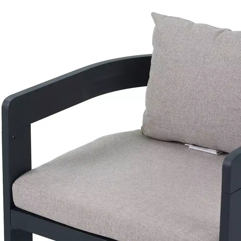 Christopher Knight Home Landon, chaises de salle à manger modernes en aluminium rembourrées, finition grain de bois (lot de 2)