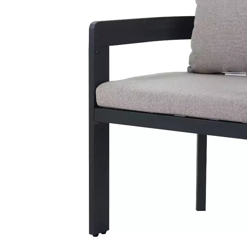 Christopher Knight Home Landon, chaises de salle à manger modernes en aluminium rembourrées, finition grain de bois (lot de 2)