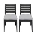 GDFStudio Zeila Outdoor Acacia Wood Dining Chair with Cushions (Set of 2)