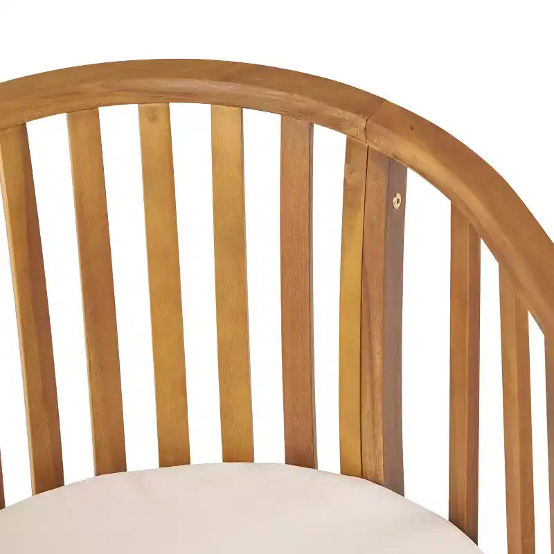 Chaises de salle à manger d'extérieur en bois d'acacia GDFStudio Rosin avec coussin (lot de 2)