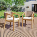 Christopher Knight Home Ernest Outdoor Rustic Rope Weave Upholstered Dining Chairs(Set of 2)