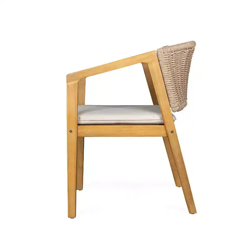 Chaises de salle à manger rembourrées en corde tressée rustique Christopher Knight Home Ernest (lot de 2)