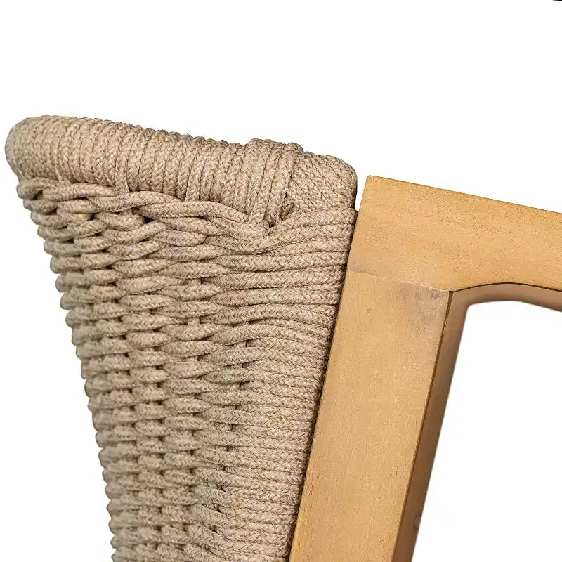 Chaises de salle à manger rembourrées en corde tressée rustique Christopher Knight Home Ernest (lot de 2)