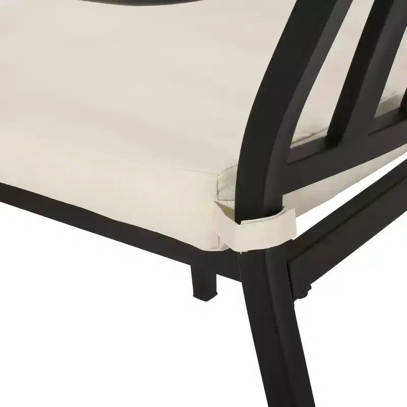 Christopher Knight Home Bostwick Chaises de salle à manger d'extérieur en fer avec coussin (lot de 2)