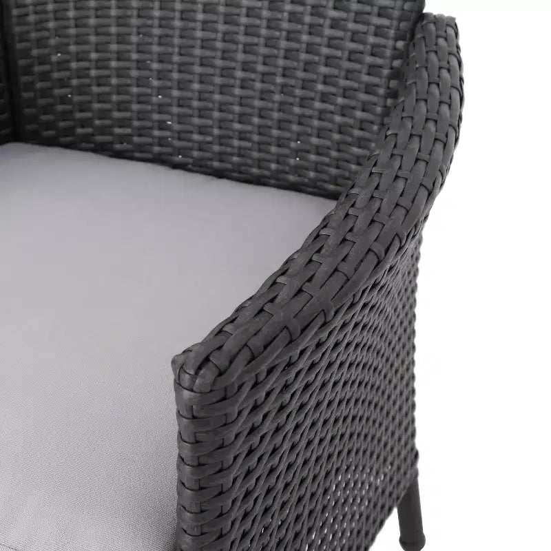Christopher Knight Home Jocelyn Chaises de salle à manger d'extérieur en osier avec coussins (Lot de 2)