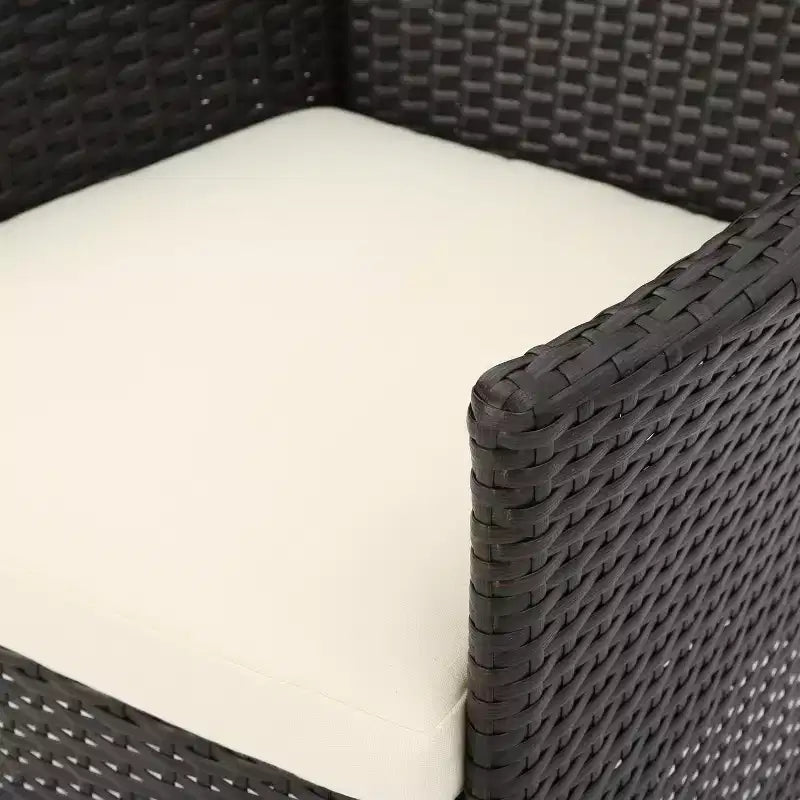 Christopher Knight Home Jocelyn Chaises de salle à manger d'extérieur en osier avec coussins (Lot de 2)
