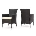 Christopher Knight Home Jocelyn Outdoor Wicker Dining Chairs with Cushion (Set of 2)