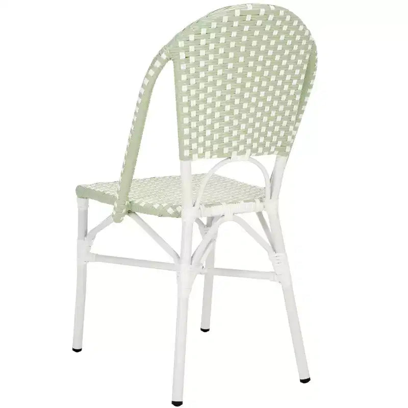 Chaise de Bistro Oliver (Lot de 2) - Intérieur/Extérieur - PAT4045 - Vert/Blanc - Safavieh