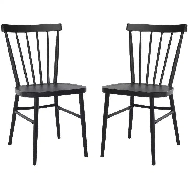 Core Spindle Chair (Set Of 2) - Indoor/Outdoor - PAT4047 - Black - Safavieh