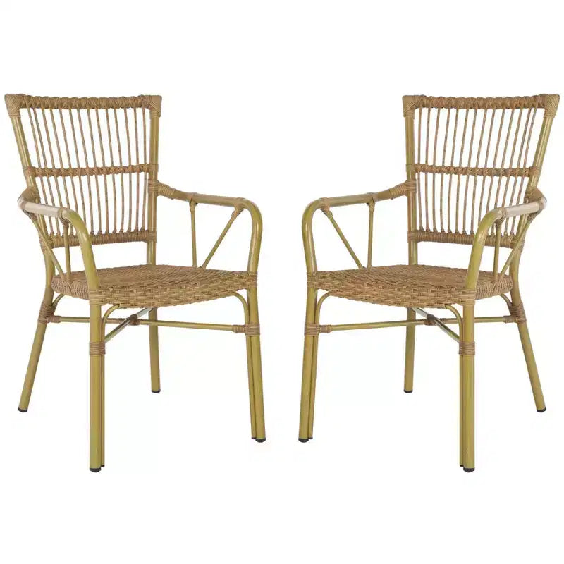Bora Armchair (Set Of 2) - Indoor/Outdoor - PAT4046 - Natural - Safavieh