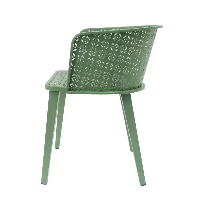 Christopher Knight Home Ahern Chaises de salle à manger modernes en fer pour extérieur (Lot de 2)