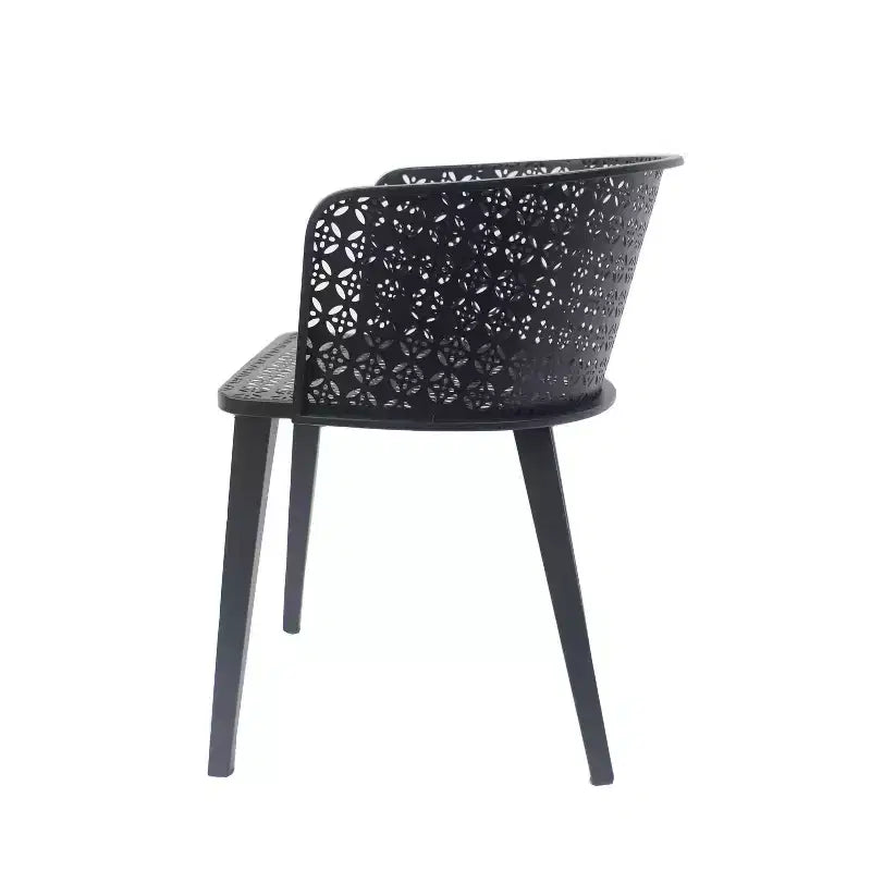 Christopher Knight Home Ahern Chaises de salle à manger modernes en fer pour extérieur (Lot de 2)