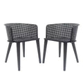 Christopher Knight Home Ahern Outdoor Modern Iron Dining Chairs (Set of 2)
