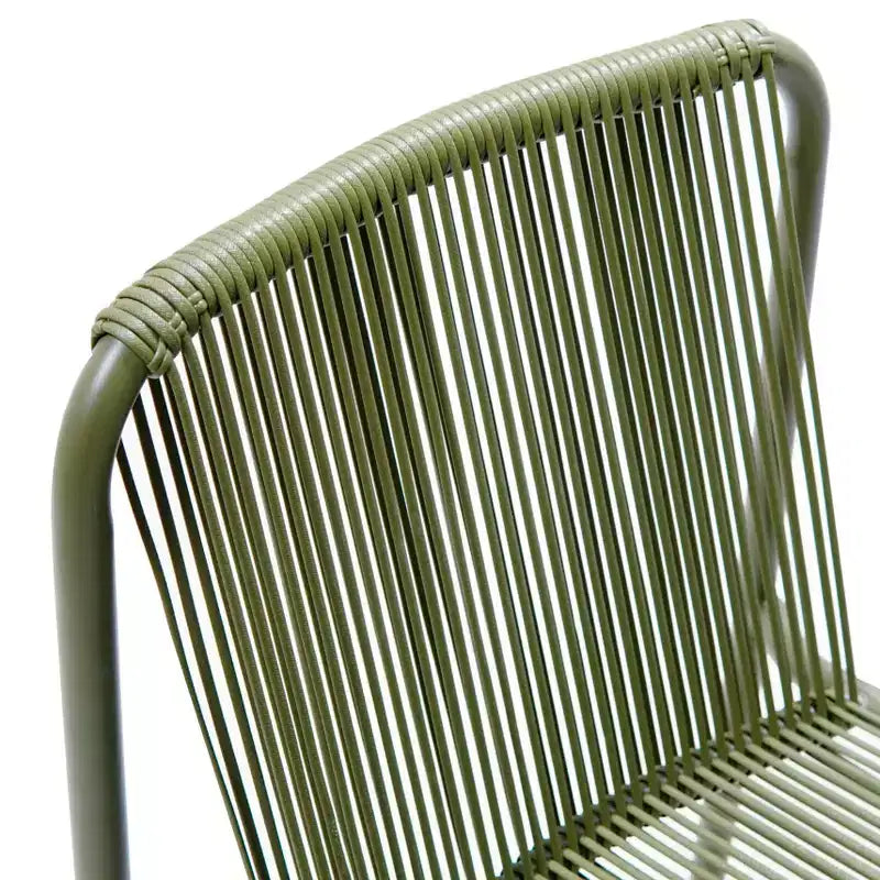 Christopher Knight Home Balfour - Lot de 2 chaises de salle à manger modernes empilables en rotin et fer forgé pour l'extérieur
