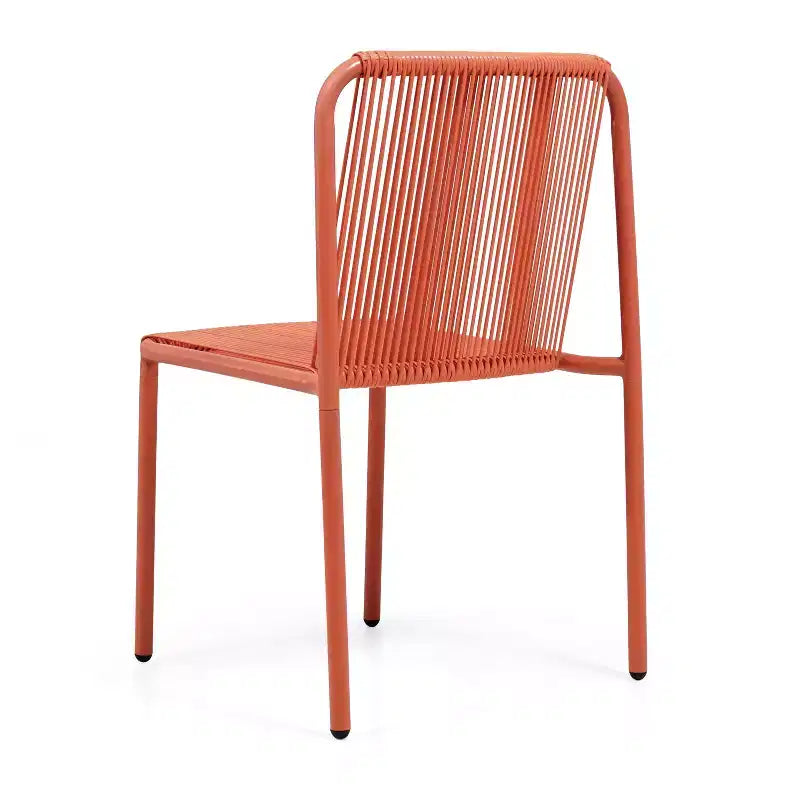 Christopher Knight Home Balfour - Lot de 2 chaises de salle à manger modernes empilables en rotin et fer forgé pour l'extérieur