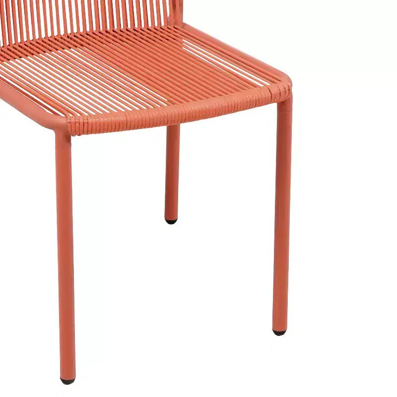 Christopher Knight Home Balfour - Lot de 2 chaises de salle à manger modernes empilables en rotin et fer forgé pour l'extérieur