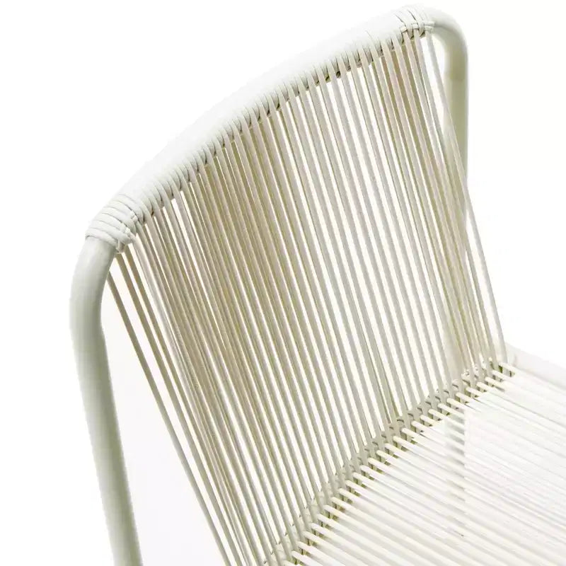 Christopher Knight Home Balfour - Lot de 2 chaises de salle à manger modernes empilables en rotin et fer forgé pour l'extérieur