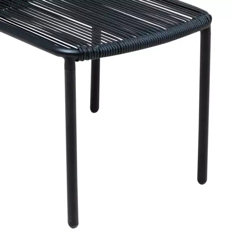 Christopher Knight Home Balfour - Lot de 2 chaises de salle à manger modernes empilables en rotin et fer forgé pour l'extérieur