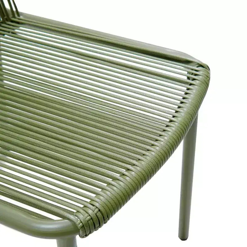 Christopher Knight Home Balfour - Lot de 2 chaises de salle à manger modernes empilables en rotin et fer forgé pour l'extérieur