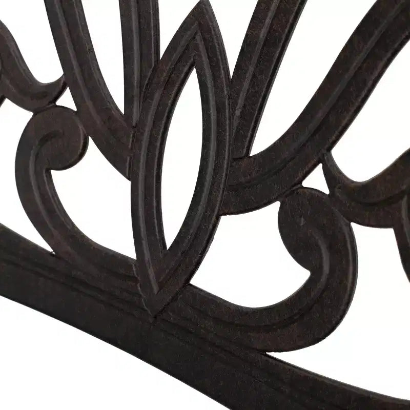 GDFStudio Fonzo Chaises de salle à manger d'extérieur en fonte d'aluminium (Lot de 2), Bronze